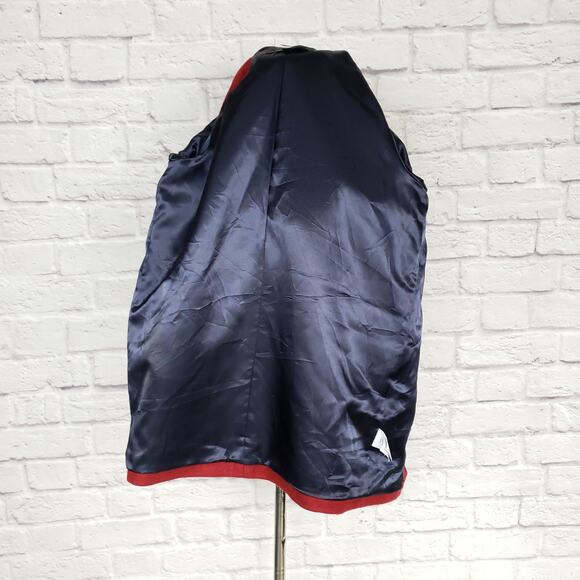 J. Crew Melton Wool Boyfriend Topcoat Red Size 00P - Picture 10 of 16